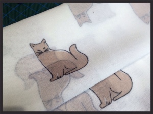 The beautiful cat fabric